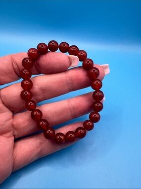 Classic carnelian  Bead Stretch Bracelet for Woment